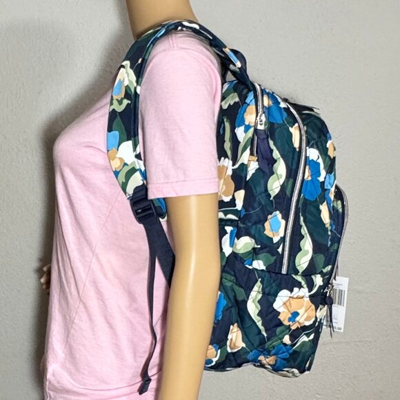 Vera Bradley Campus Backpack in Immersed Blooms NWT - Performance Twill - Picture 8 of 13